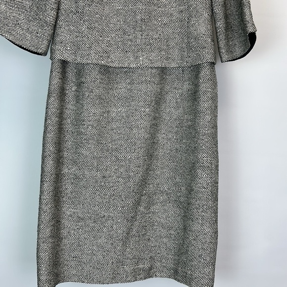 Talbots Petites Pure Silk Tweed Black White Dress Classic - Picture 7 of 13